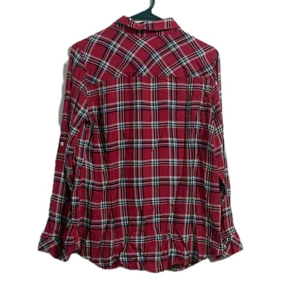 Torrid Red Plaid Button Down Shirt - Picture 2 of 4